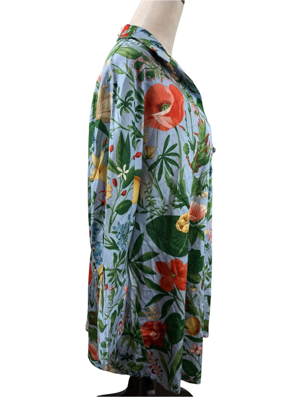 NWT Tuckernuck willow pop over Green and White botanical Print Tunic size XL - Picture 6 of 15